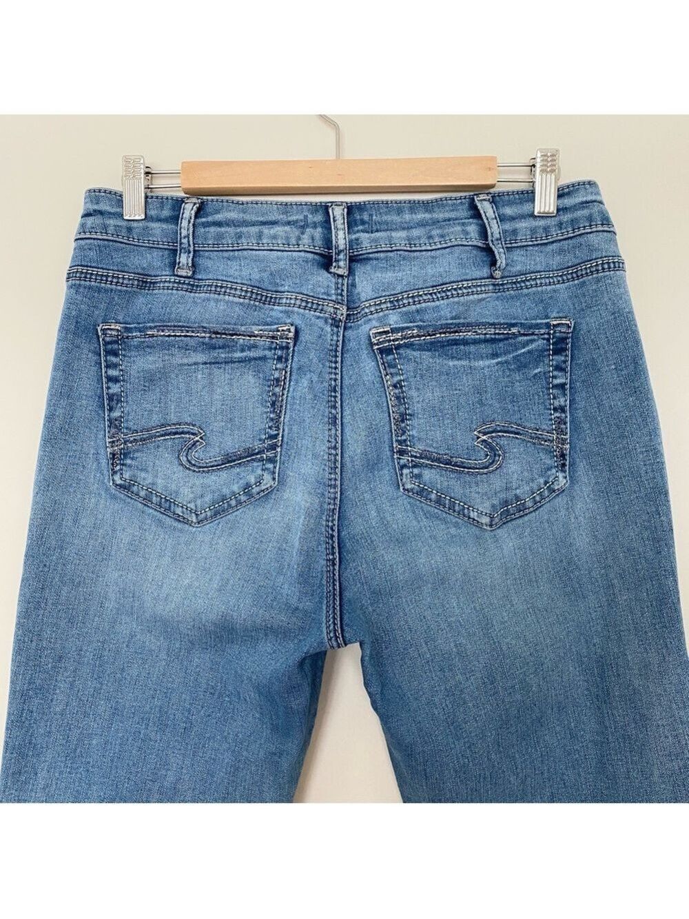 Silver Suki Slim Bootcut Jeans 33x31 Stretch Denim